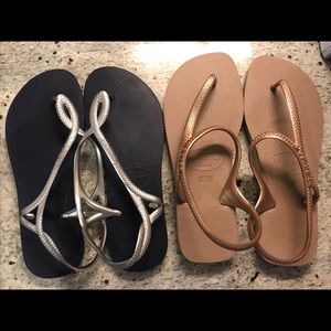 Havaianas sandals size size 7 US (2 pairs)